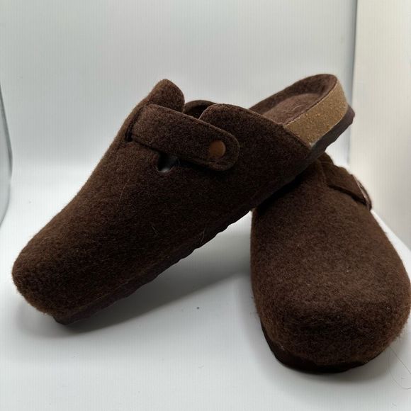 CUSHIONAIRE Womens Clog 6.5 BROWN WOOL - Picture 7 of 7